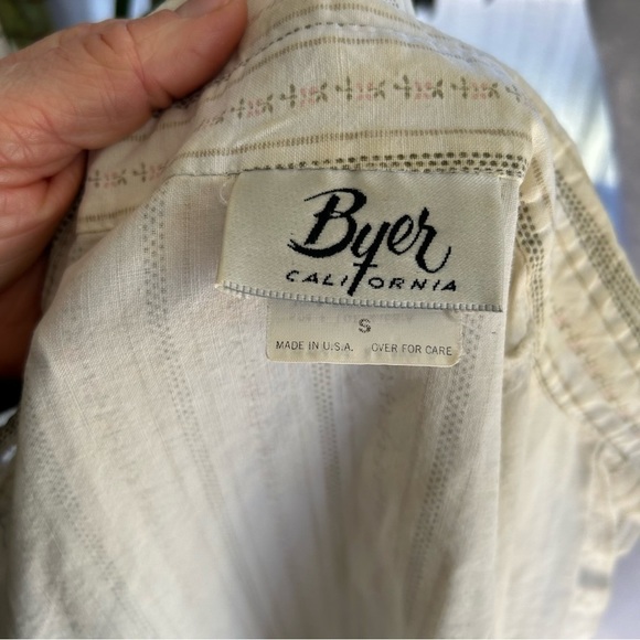 Byer California Vintage Cream Western Button Up - Picture 6 of 7